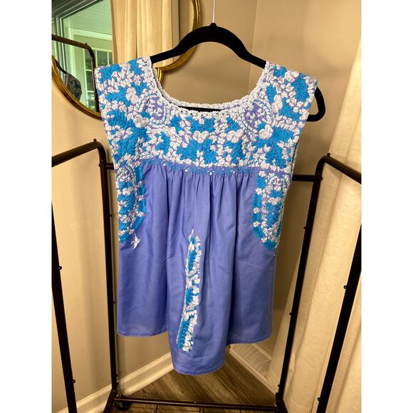 Mi Golondrina Tops - Mi Golondrina Flores Blouse size XS